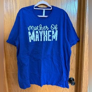 Bella Canvas Blue 'Mother of Mayhem' Kids Tee